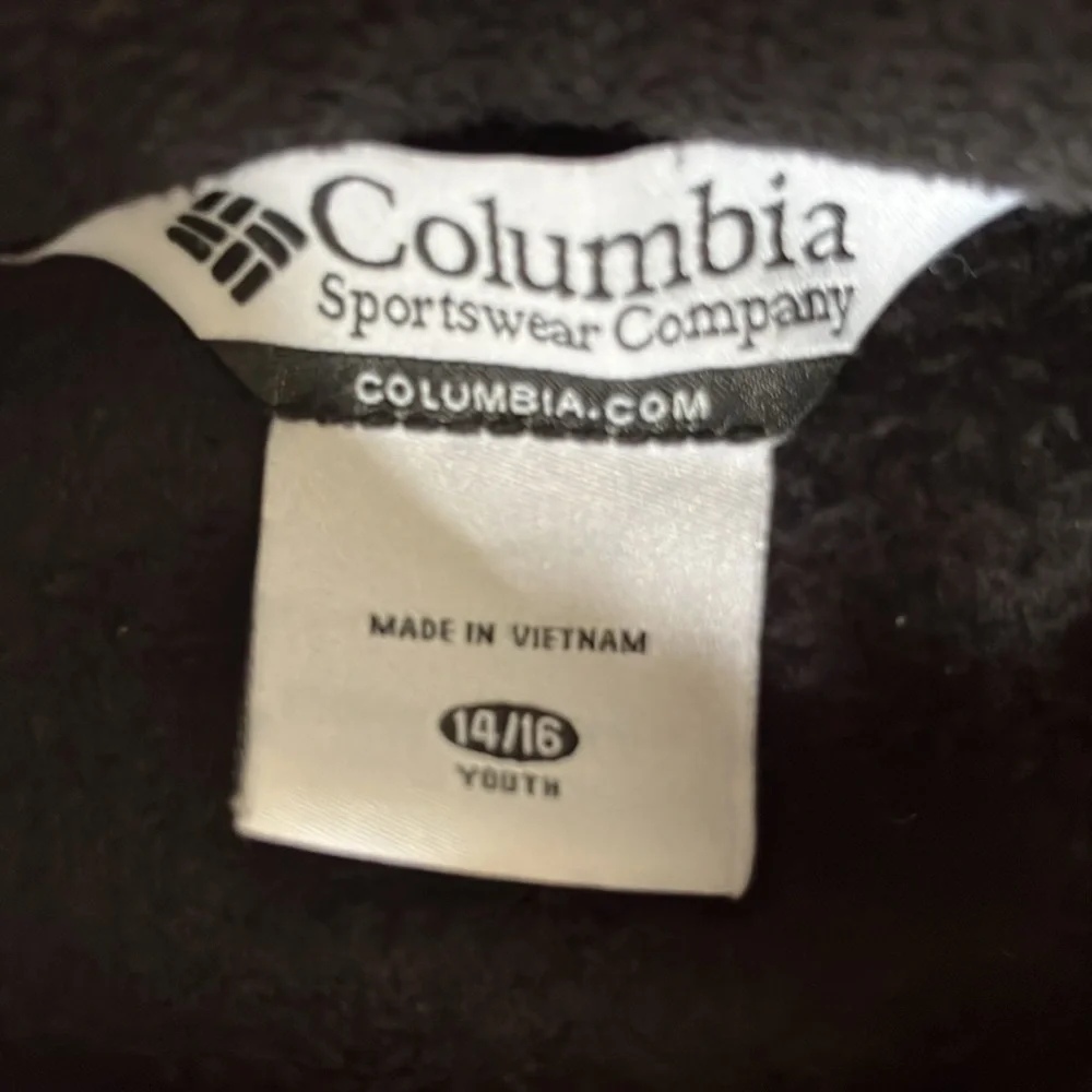 Columbia youth full zip fleece boys 14/16 black - Picture 2 of 7